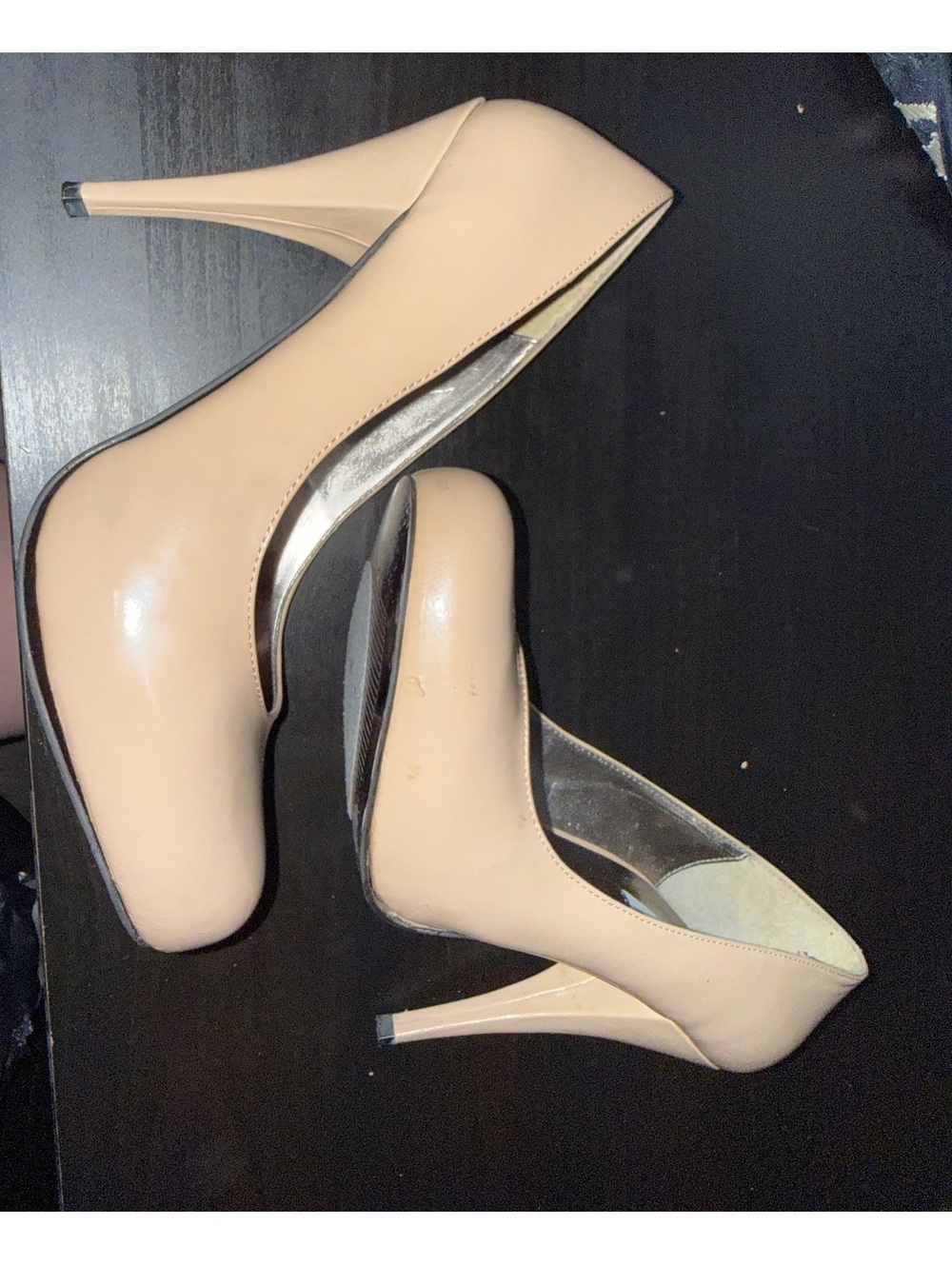 Madden nude blush shoes 9.5 leather upper womens heels